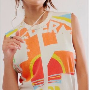 Colorful Graphic Sleeveless Top
